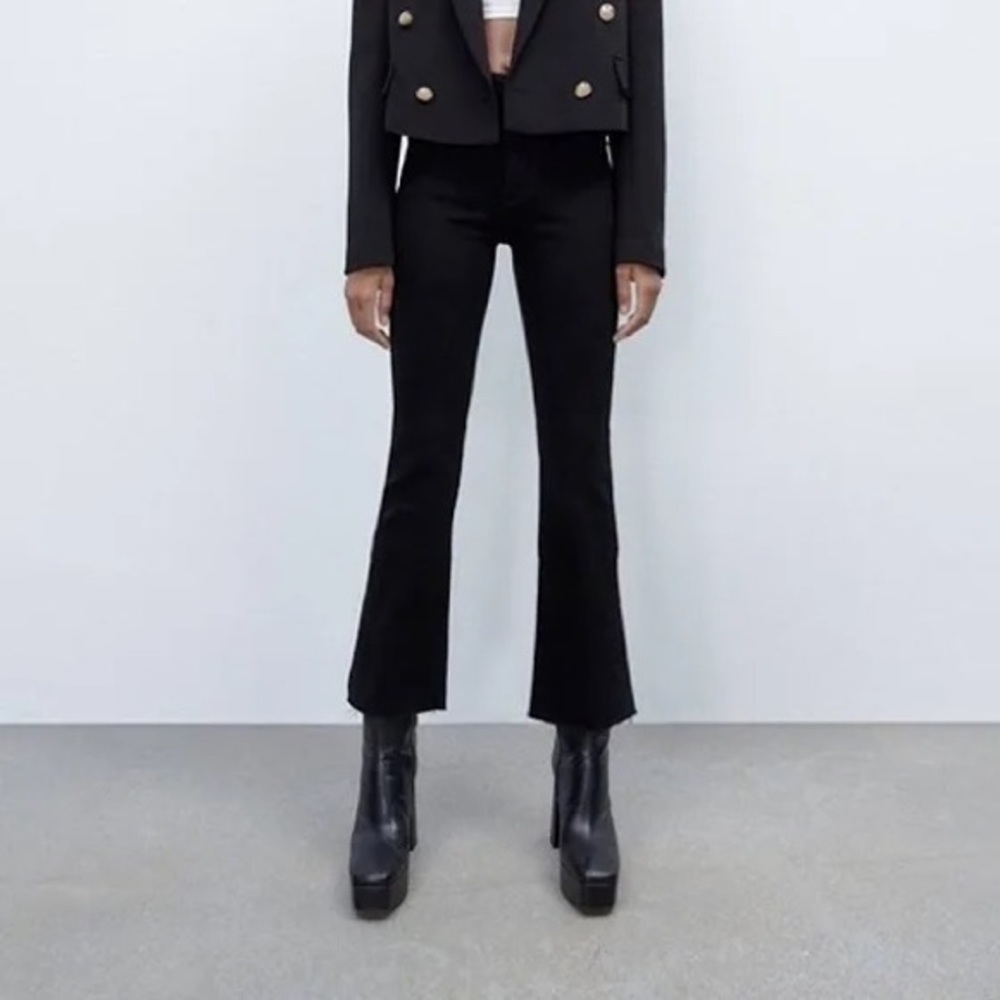 Zara Cropped Flare Jeans